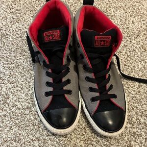Converse Men’s High-Top Sneakers - Black and Gray
